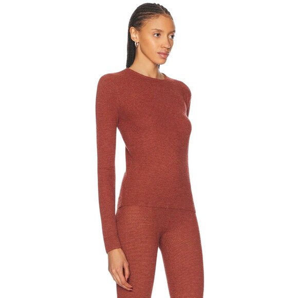 Fear of God ESSENTIALS Waffle Fitted Long Sleeve in Crimson X-Small New Womens - Picture 11 of 12